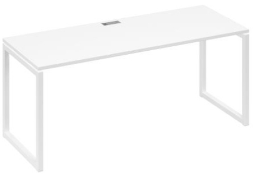 Стол письменный Мира Одри, цвет белый премиум + белый