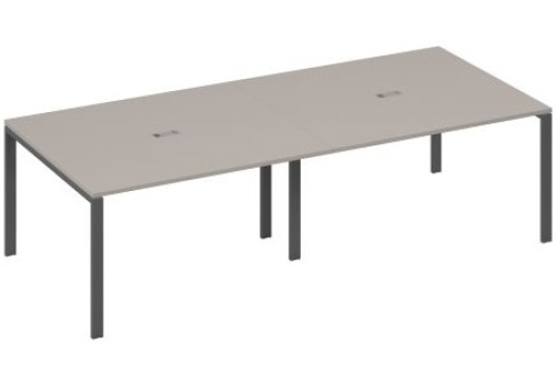 Стол для переговоров прямоугольный Мира Нумо, цвет мокко премиум + антрацит