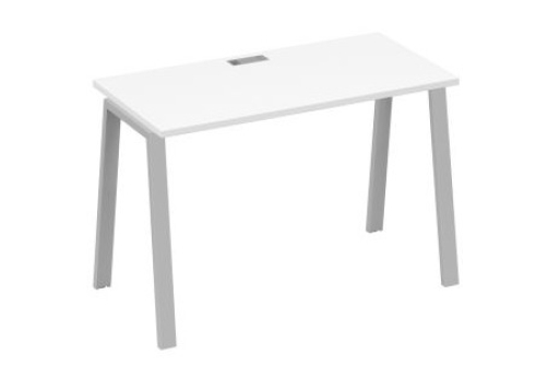 Стол письменный Мира Трио, цвет белый премиум + серый