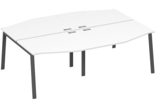 Рабочая станция эргономичная (4х120) Мира Нумо, цвет белый премиум + антрацит