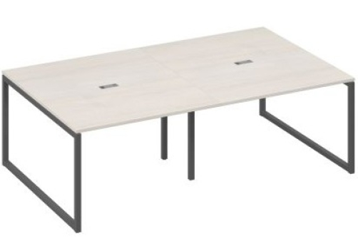 Стол для переговоров прямоугольный Мира Одри, цвет дуб шамони + антрацит