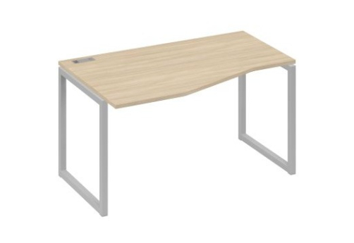 Стол эргономичный левый Мира Одри, цвет дуб скандинавский + серый