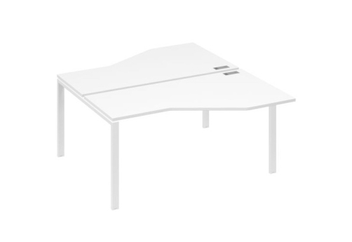 Рабочая станция эргономичная (2х160) Мира Нумо, цвет белый премиум + белый