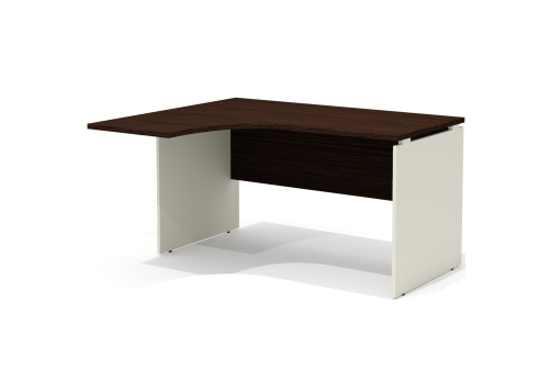 Стол рабочий эргономичный (левый) Некста, цвет венге + беж