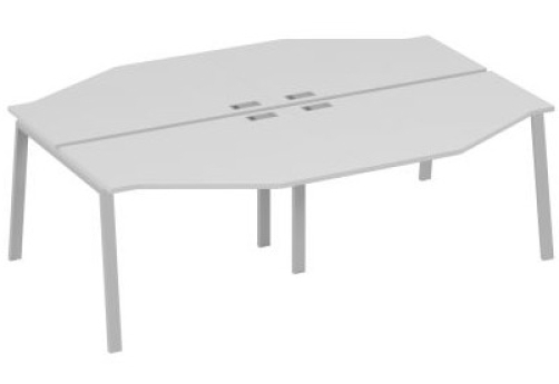 Рабочая станция эргономичная 4х120 Мира Трио, цвет серый + серый