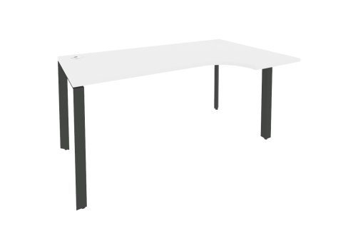 Стол эргономичный правый, цвет белый