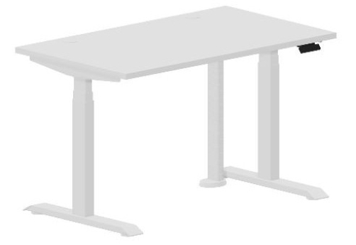 Стол регулируемой высоты (2 заглушки) Бенет, цвет белый + белый