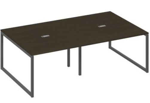 Стол для переговоров прямоугольный Мира Одри, цвет венге + антрацит