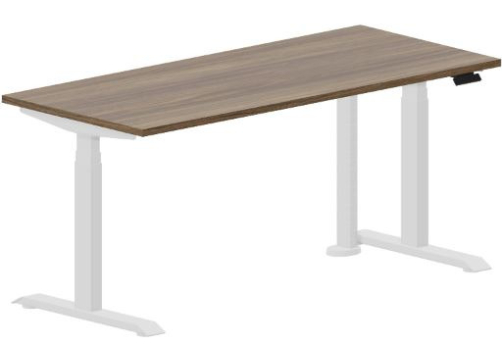 Стол регулируемой высоты Бенет, цвет орех + белый