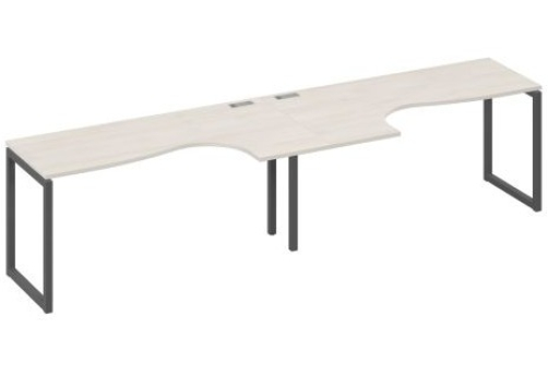 Рабочая станция эргономичная (2х160) Мира Одри, цвет дуб шамони + антрацит
