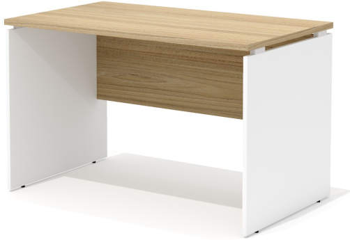 Стол рабочий прямой Некста, цвет вяз + белый