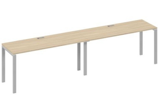Рабочая станция (2х160) Мира Нумо, цвет дуб скандинавский + серый
