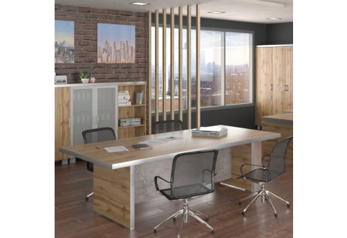 Конференц-стол Спарта, цвет дуб вотан + оникс