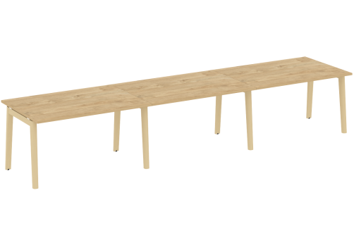 Стол для переговоров (3 столешницы), цвет тиквуд светлый