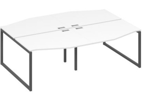 Рабочая станция эргономичная (4х120) Мира Одри, цвет белый премиум + антрацит
