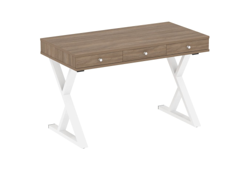 Стол письменный, цвет дуб аризона + белый