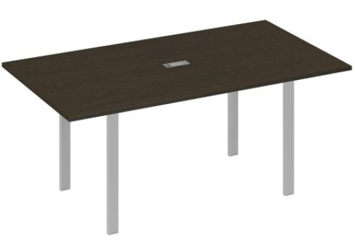 Стол для переговоров прямоугольный Мира Нумо, цвет венге + серый