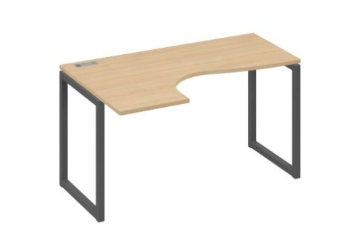 Стол эргономичный левый Мира Одри, цвет натуральный дуб + антрацит