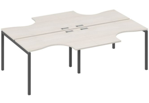 Рабочая станция эргономичная 4х120 Классика Мира Лофт, цвет дуб шамони + антрацит