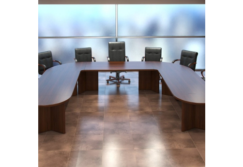 Стол для переговоров сборный Амати, цвет темный орех