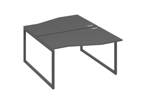 Рабочая станция эргономичная (2х140) Мира Одри, цвет антрацит премиум + антрацит