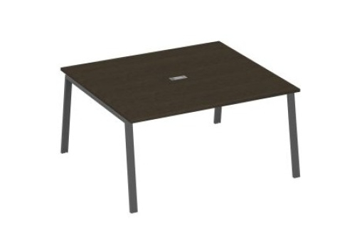 Стол для переговоров Мира Трио, цвет венге + антрацит