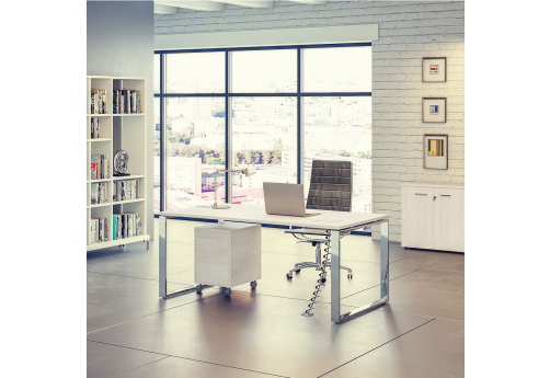 Стол руководителя Фортис, цвет дуб светлый