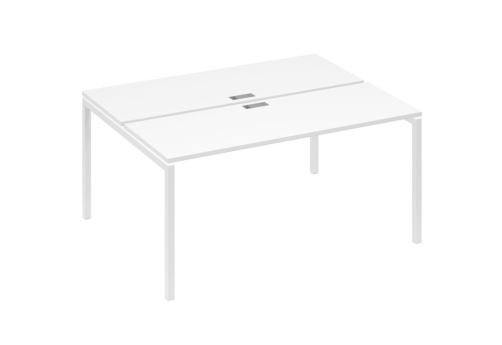 Рабочая станция 2х160 Мира Лофт, цвет белый премиум + белый