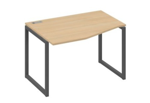 Стол эргономичный левый Мира Одри, цвет натуральный дуб + антрацит