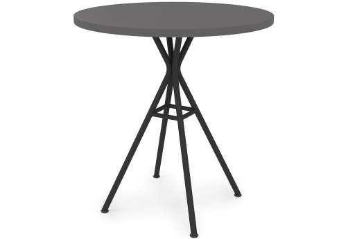 Стол обеденный круглый Мальта, цвет графит