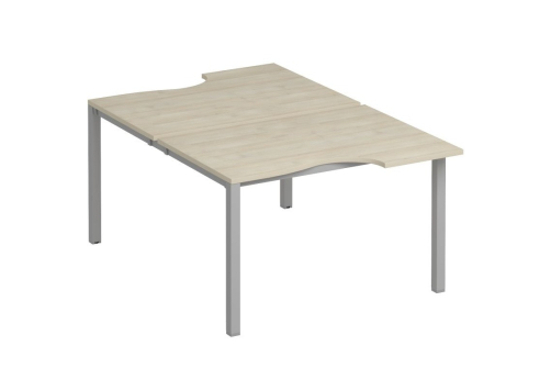 Рабочая станция эргономичная (2х120) Прайм Металл 50, цвет шамони светлый + серый