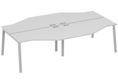 Рабочая станция эргономичная 4х140 Мира Трио, цвет серый + серый