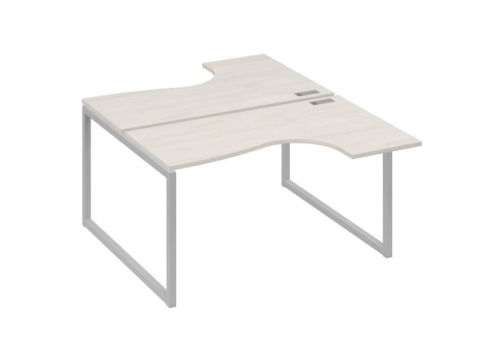 Рабочая станция эргономичная (2х140) Мира Одри, цвет дуб шамони + серый