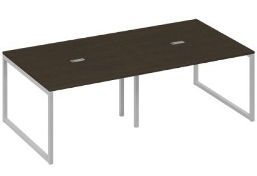 Стол для переговоров прямоугольный Мира Одри, цвет венге + серый