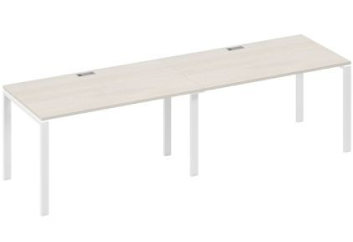 Рабочая станция (2х140) Мира Нумо, цвет дуб шамони + белый