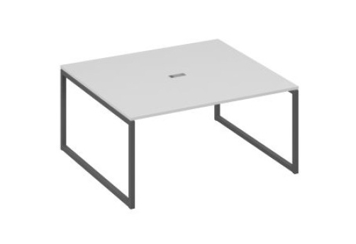 Стол для переговоров прямоугольный Мира Одри, цвет серый + антрацаит