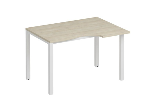 Стол эргономичный правый Прайм Металл 50, цвет шамони светлый + белый