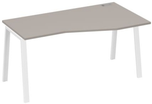 Стол эргономичный правый 160 Мира Трио, цвет мокко премиум + белый