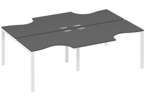 Рабочая станция эргономичная (4х120) Мира Нумо, цвет антрацит премиум + белый