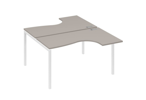 Рабочая станция эргономичная 2х140 Классика Мира Лофт, цвет мокко премиум + белый