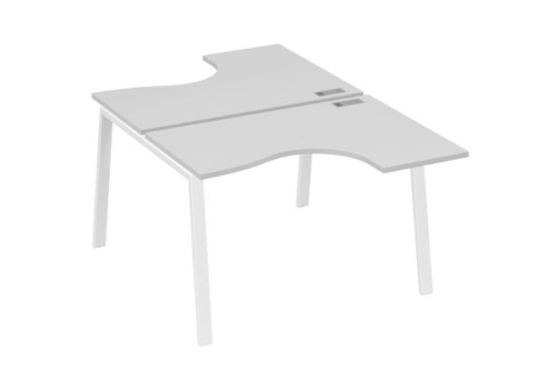 Рабочая станция эргономичная 2х120 Мира Трио, цвет серый + белый