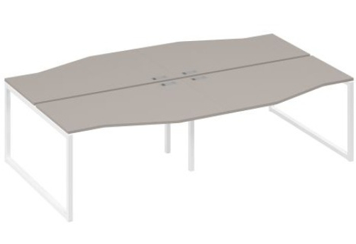 Рабочая станция эргономичная (4х140) Мира Одри, цвет мокко премиум + белый