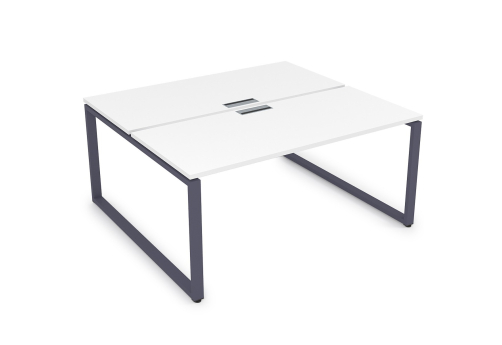 Стол на 2 рабочих места Оскар Персонал, цвет белый премиум