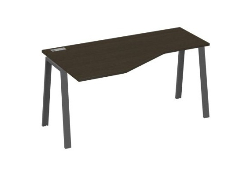 Стол эргономичный левый Мира Трио, цвет венге + антрацит