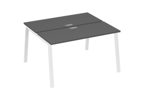 Рабочая станция 2х140 Мира Трио, цвет антрацит премиум + белый