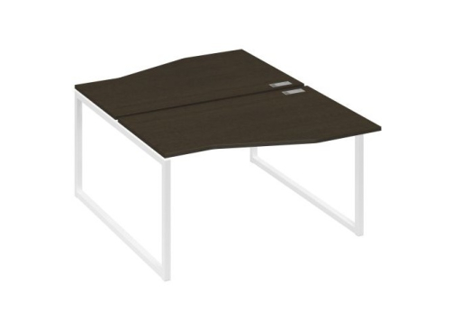 Рабочая станция эргономичная (2х140) Мира Одри, цвет венге + белый