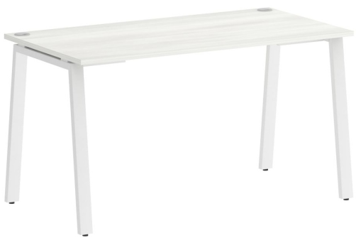 Стол письменный, цвет белое дерево + белый