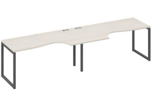 Рабочая станция эргономичная (2х160) Мира Одри, цвет дуб шамони + антрацит