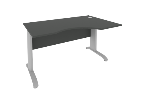 Стол эргономичный на металлокаркасе правый Нотте, цвет антрацит
