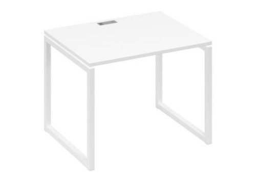 Стол письменный Мира Одри, цвет белый премиум + белый